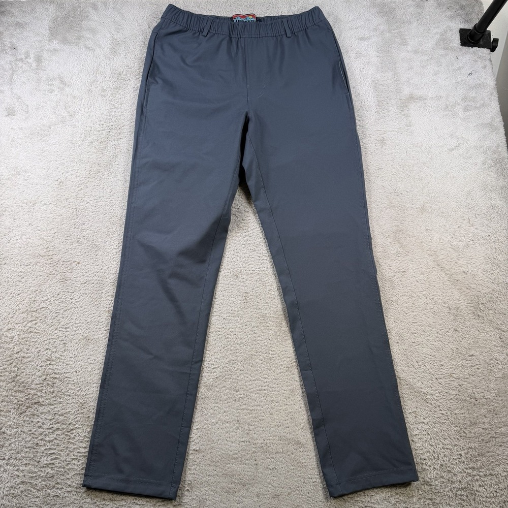 Burlebo Pants Mens Small Grey Performance Stretch Drawstring Outdoor Golf Camo